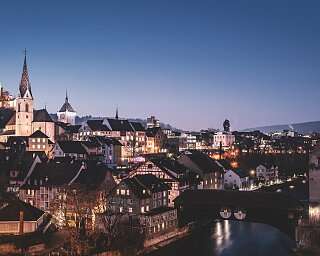 Alstadt Baden bei Daemmerung